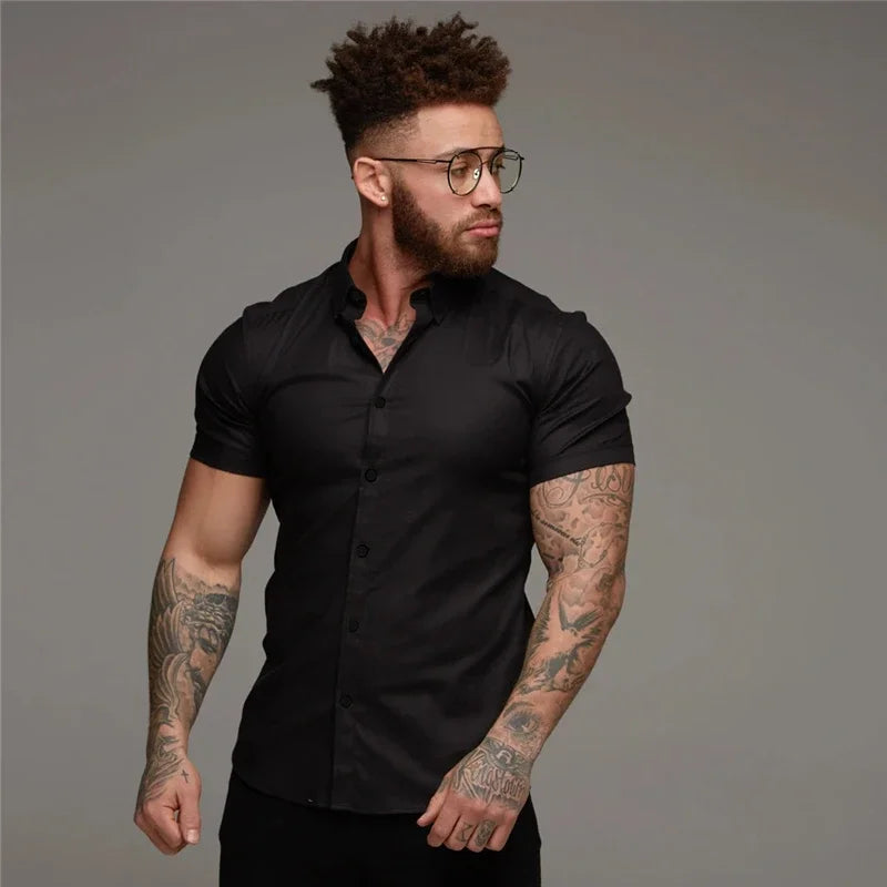 Camisa Manga Curta Alpha - Slim Fit