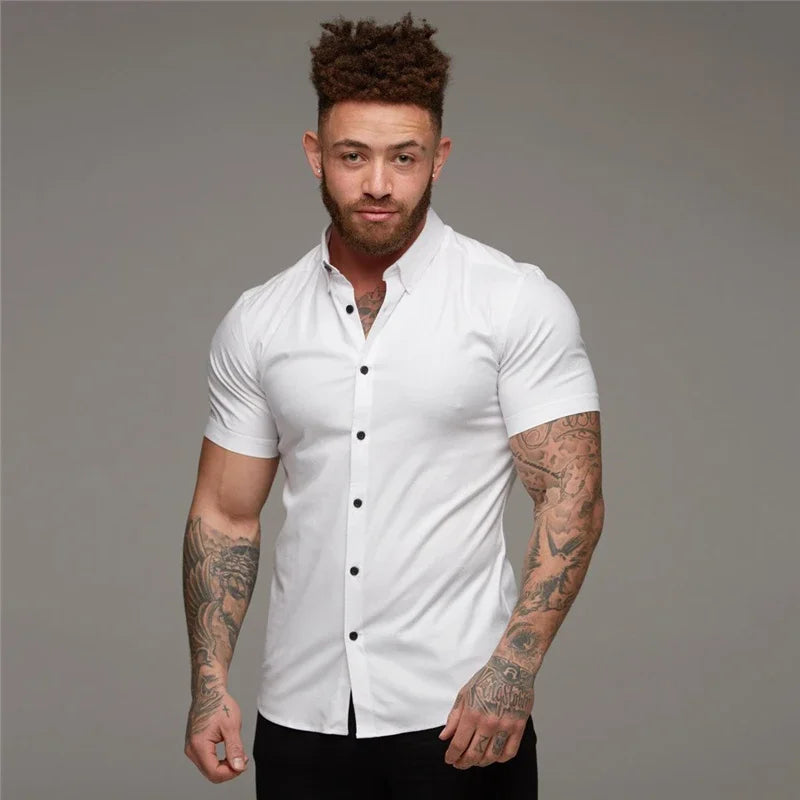 Camisa Manga Curta Alpha - Slim Fit